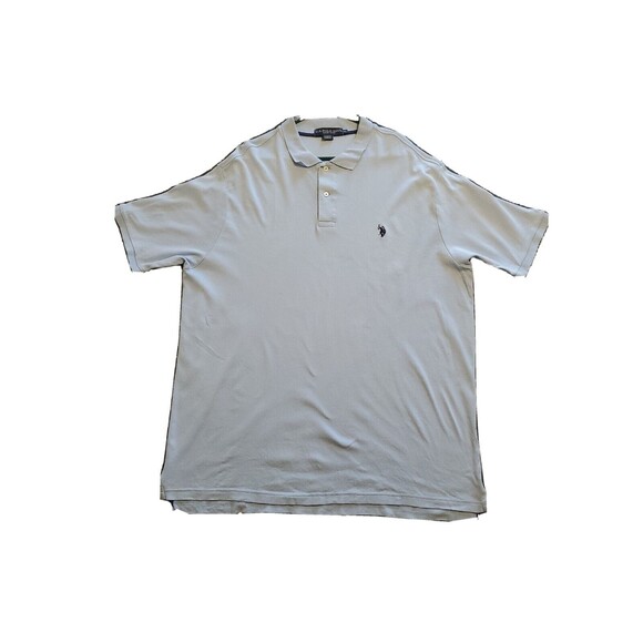Mens Polo Shirt Xxl Short Sleeve Light Blue Collared U.S Polo 100% Cotton - Picture 3 of 9